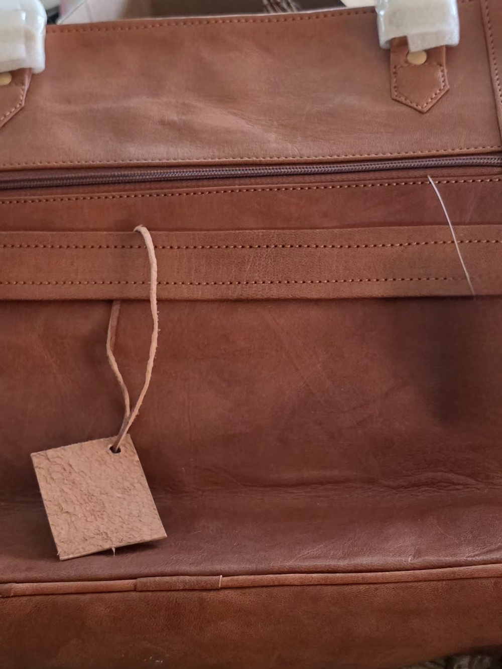 Zinria NEW HANDCRAFTED Leather Briefcase Tote/Laptop Tote Versatile Unisex Bag